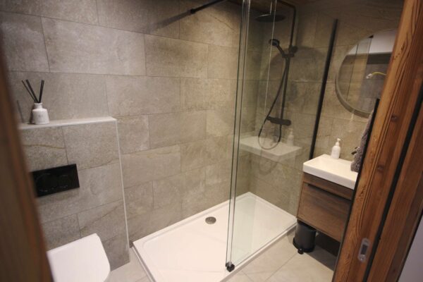 Ensuite with walk-in shower and WC