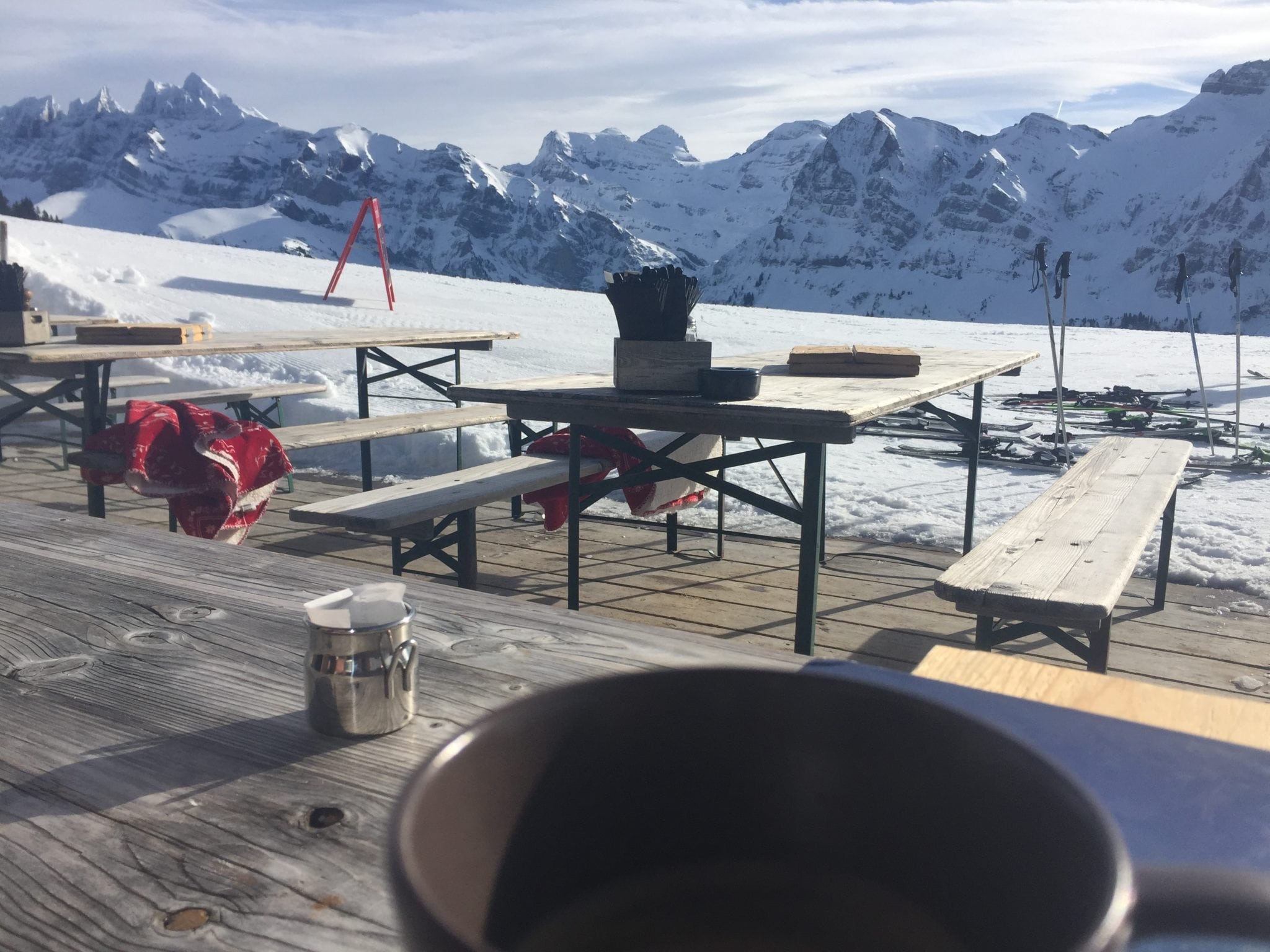Coffee stop, Champery