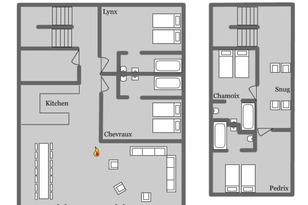 Ibex ski chalet floor plan