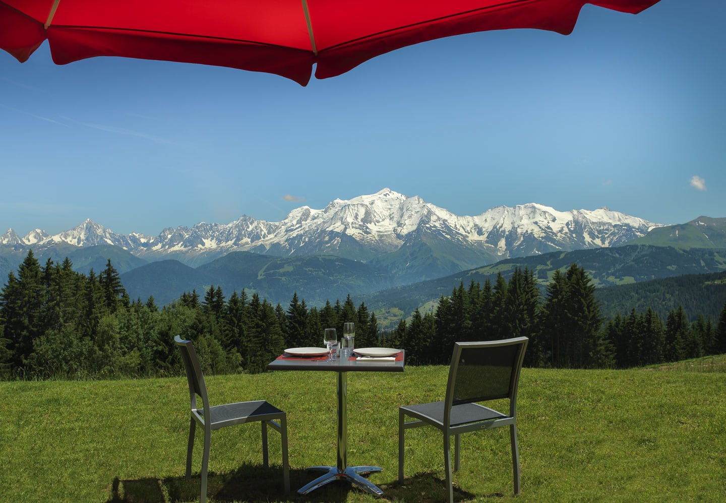 Views of Mt Blanc from the Alpage Herney