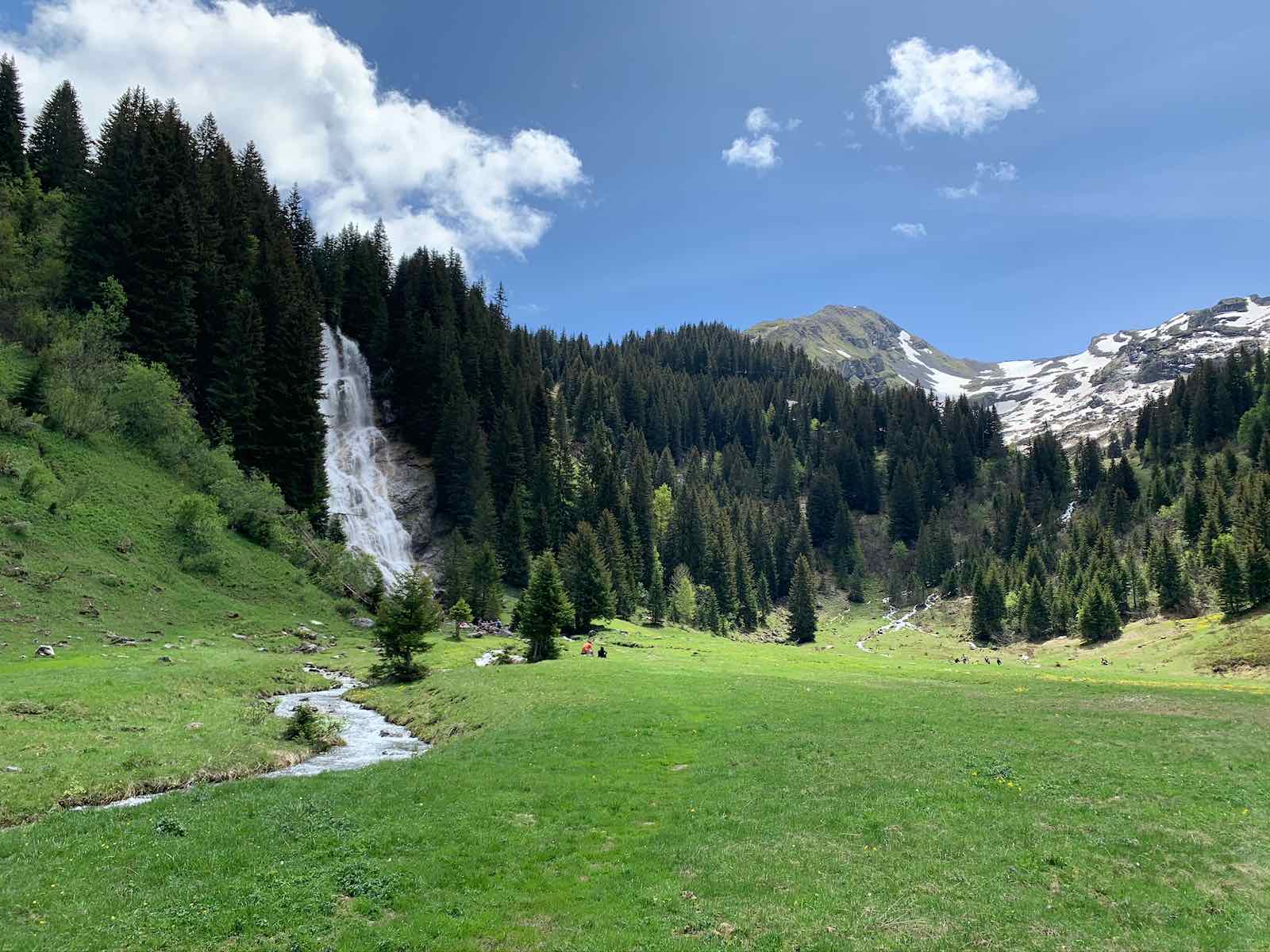 Waterfalls of Brochaux in the summer