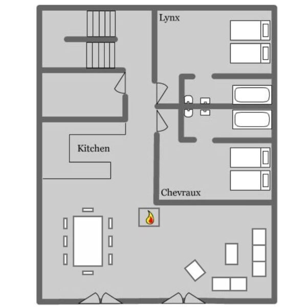 Chalet Ibex: First Floor