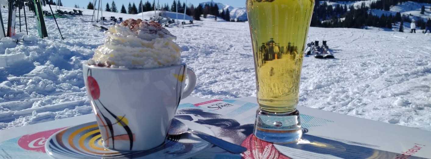 Hot chocolate at the Wedzet, Les Gets