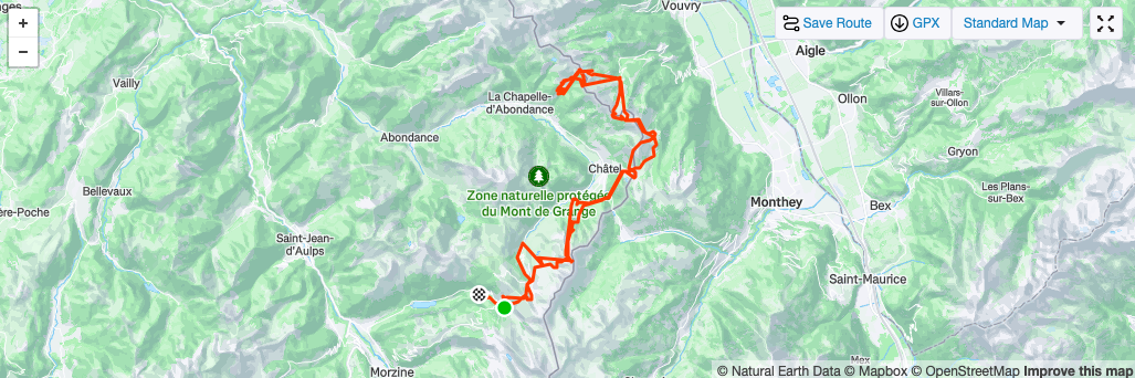 Torgon ski route