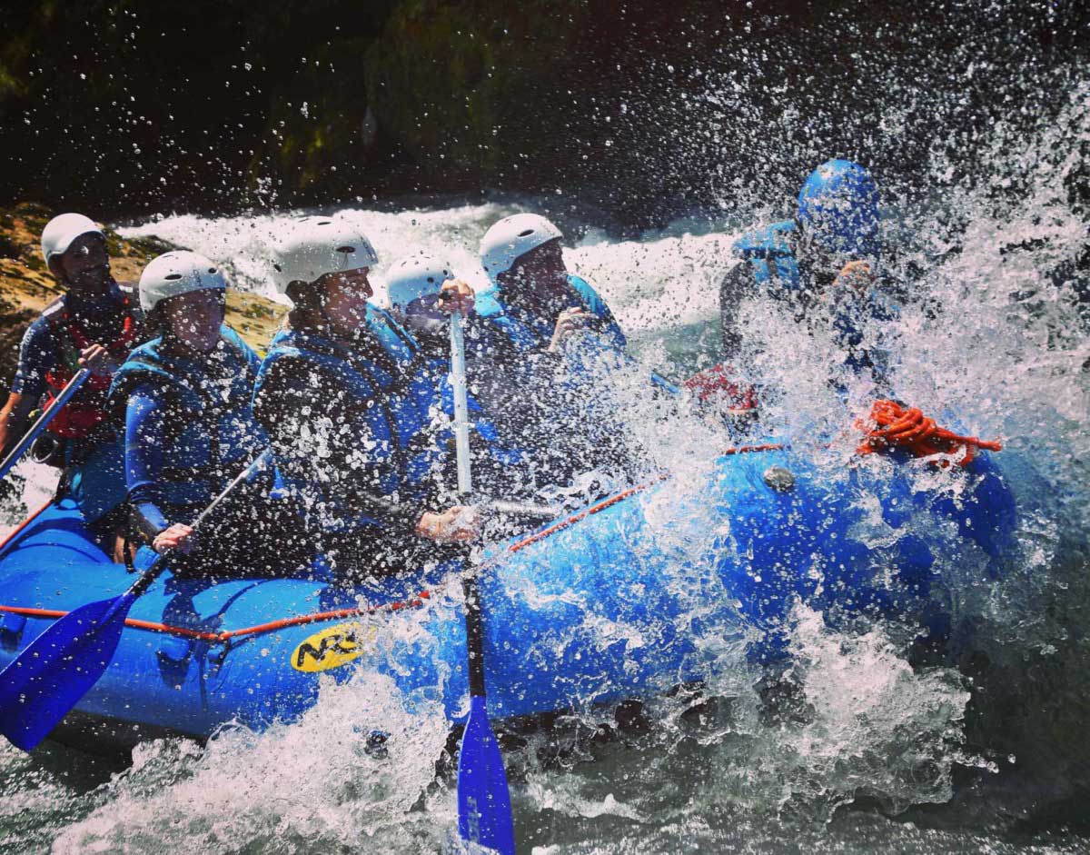 White water rafting in Morzine on the river Dranse